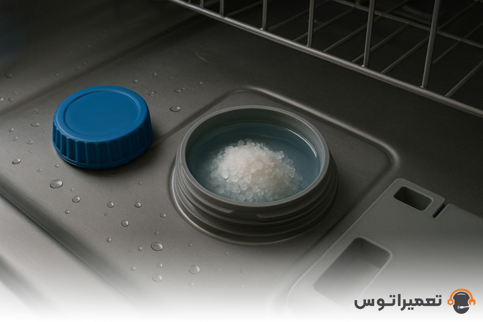 علت وجود آب در مخزن نمک ماشین ظرفشویی